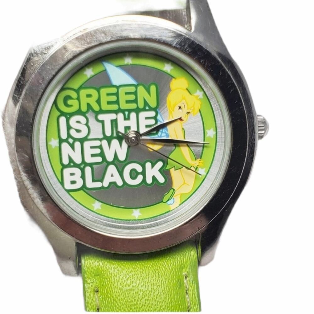 Disney Tinker Bell Green is the New Black Analog Watch